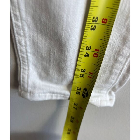 Madewell Womens Button Fly High Rise Fitted Skinny Crop Jeans White Sz 26 - Picture 9 of 10